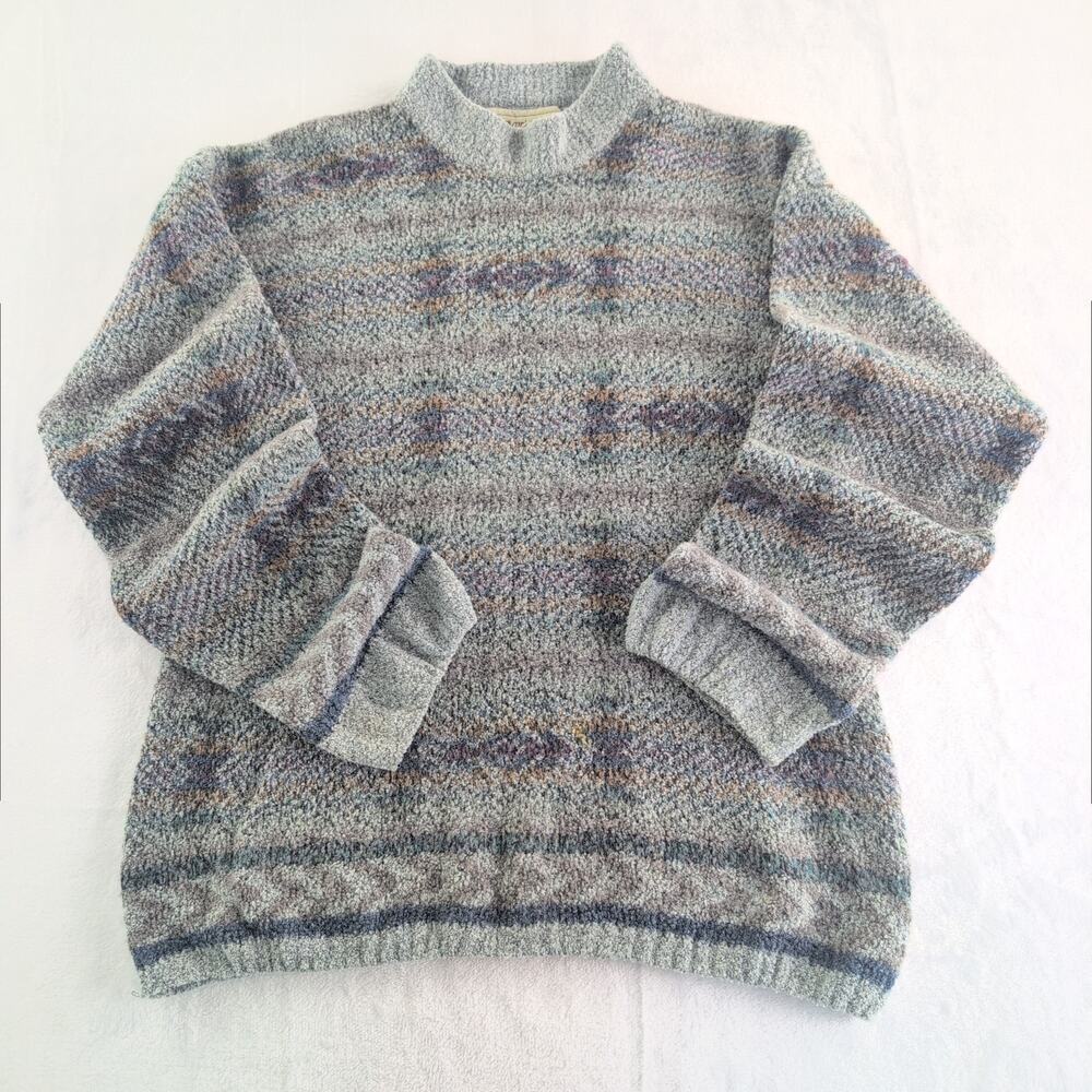 Cozy Heathered Gray Crewneck Sweater